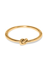 Brighton Brighton JF0316 Interlok Single Knot Gold Hinged Bangle Brighton Brighton JF0316 Interlok Single Knot Gold Hinged Bangle