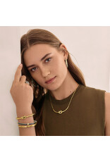 Brighton Brighton JF0316 Interlok Single Knot Gold Hinged Bangle Brighton Brighton JF0316 Interlok Single Knot Gold Hinged Bangle