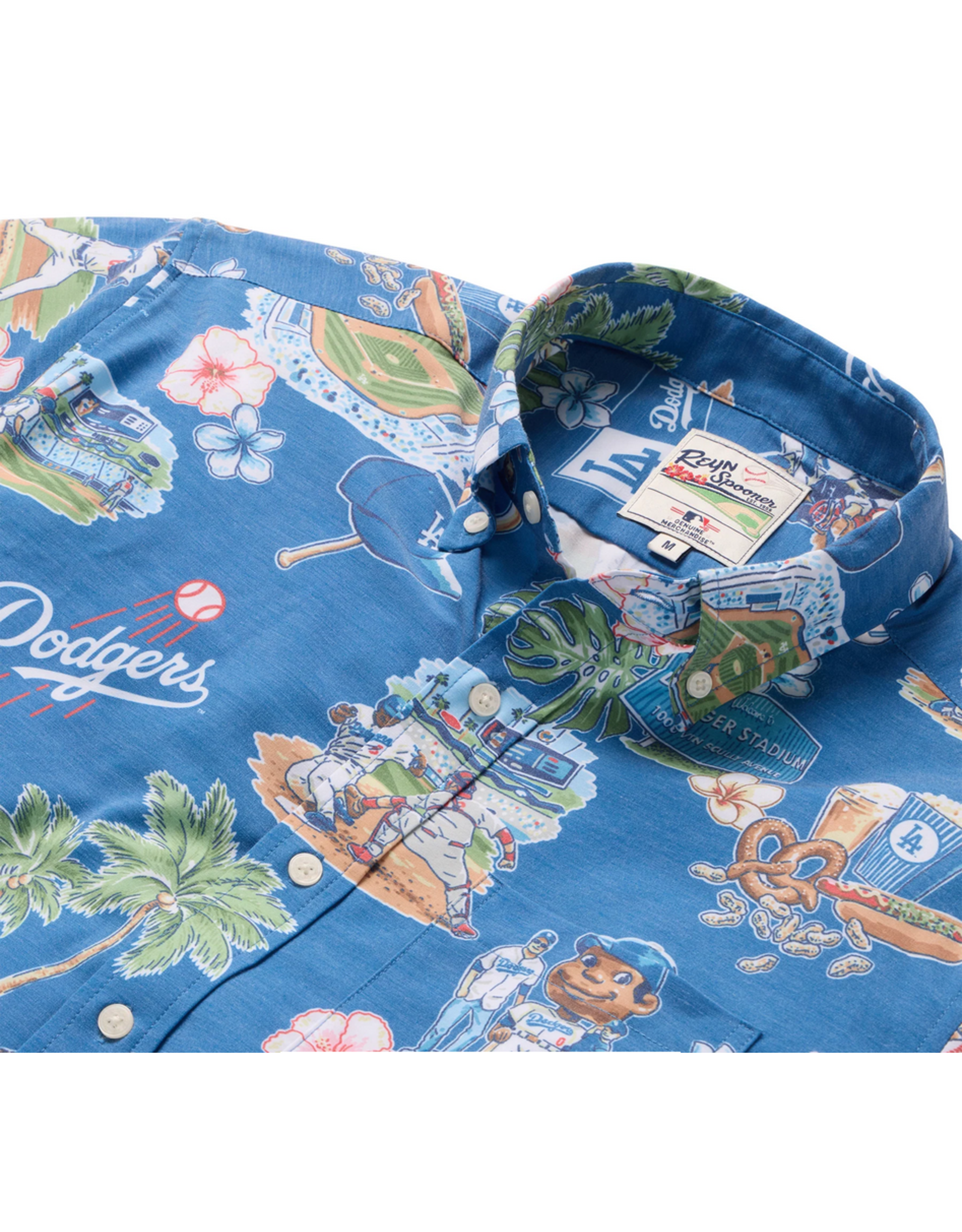Reyn Spooner Reyn M679913125 Dodgers Scenic Blue Shirt