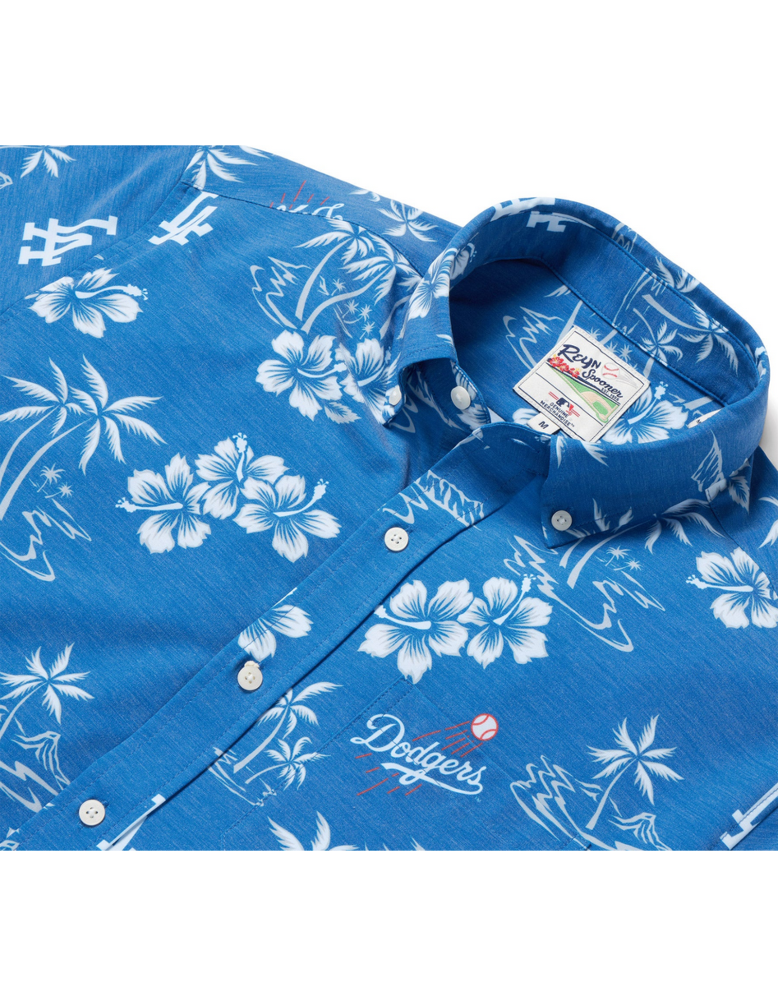 Reyn Spooner Reyn M627613124 Dodgers Kekai Blue Shirt