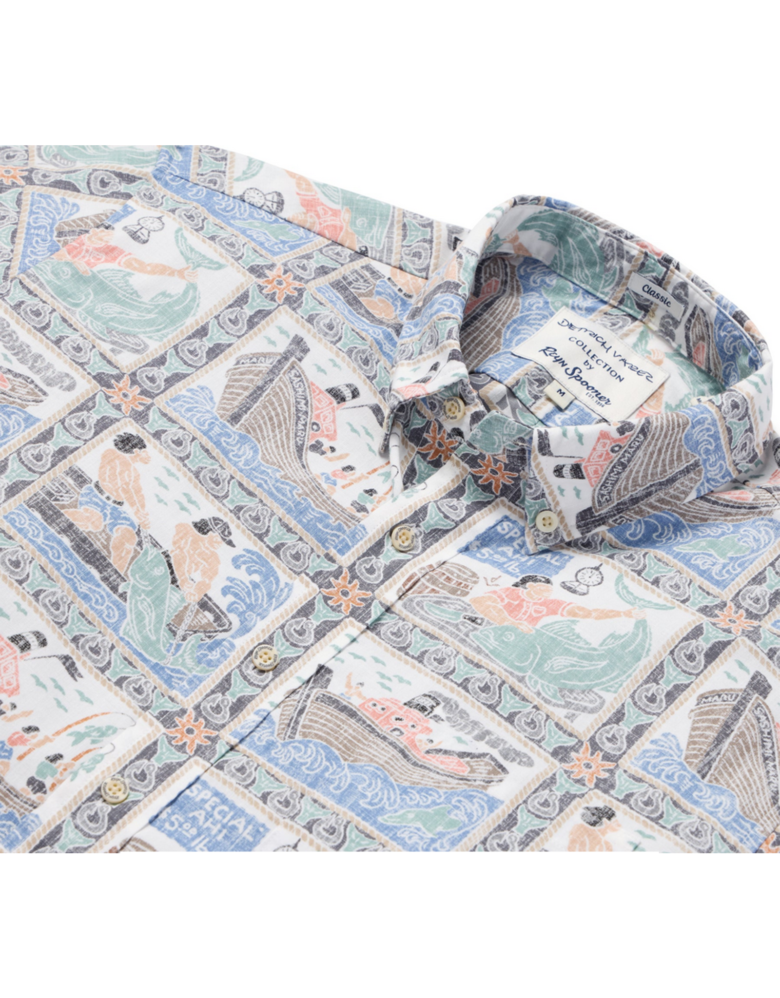 Reyn Spooner Reyn M661312525 Sashimi Maru Button Front