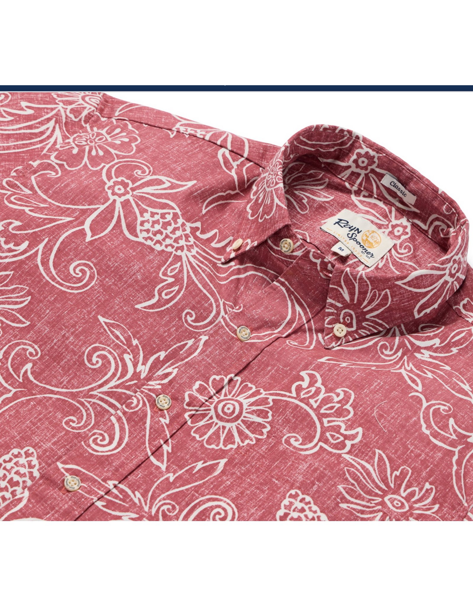 Reyn Spooner Reyn Spooner M669212525 Hawaiian Gardenias  Classic Button Front