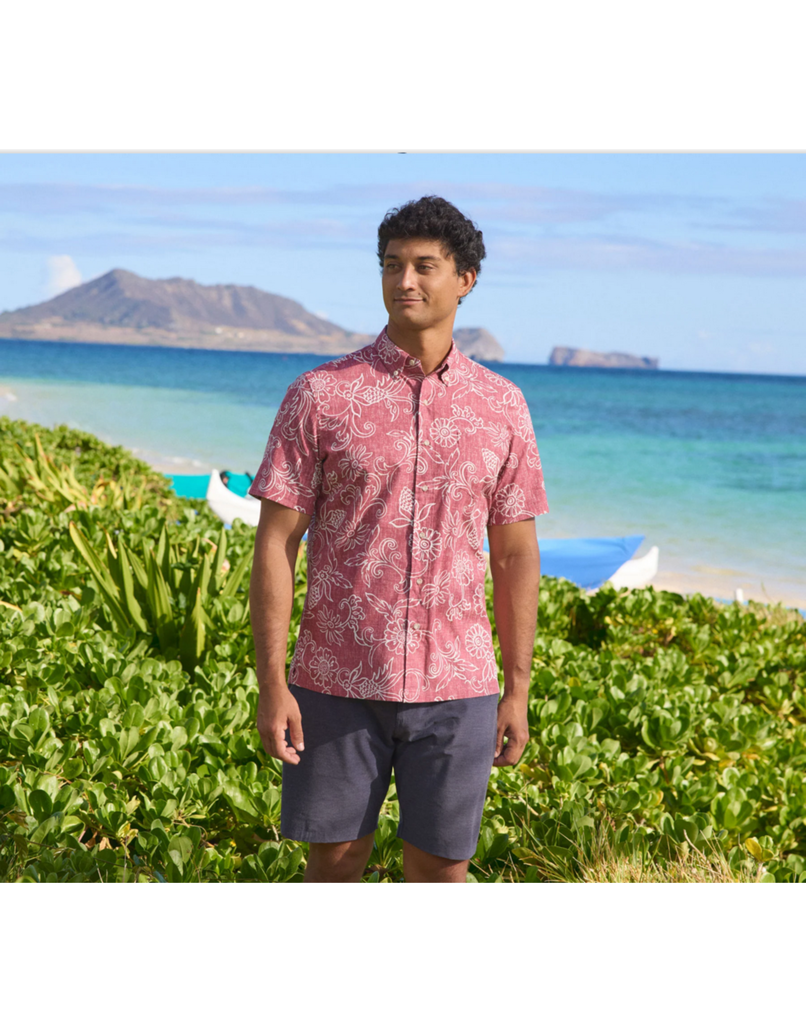 Reyn Spooner Reyn Spooner M669212525 Hawaiian Gardenias  Classic Button Front