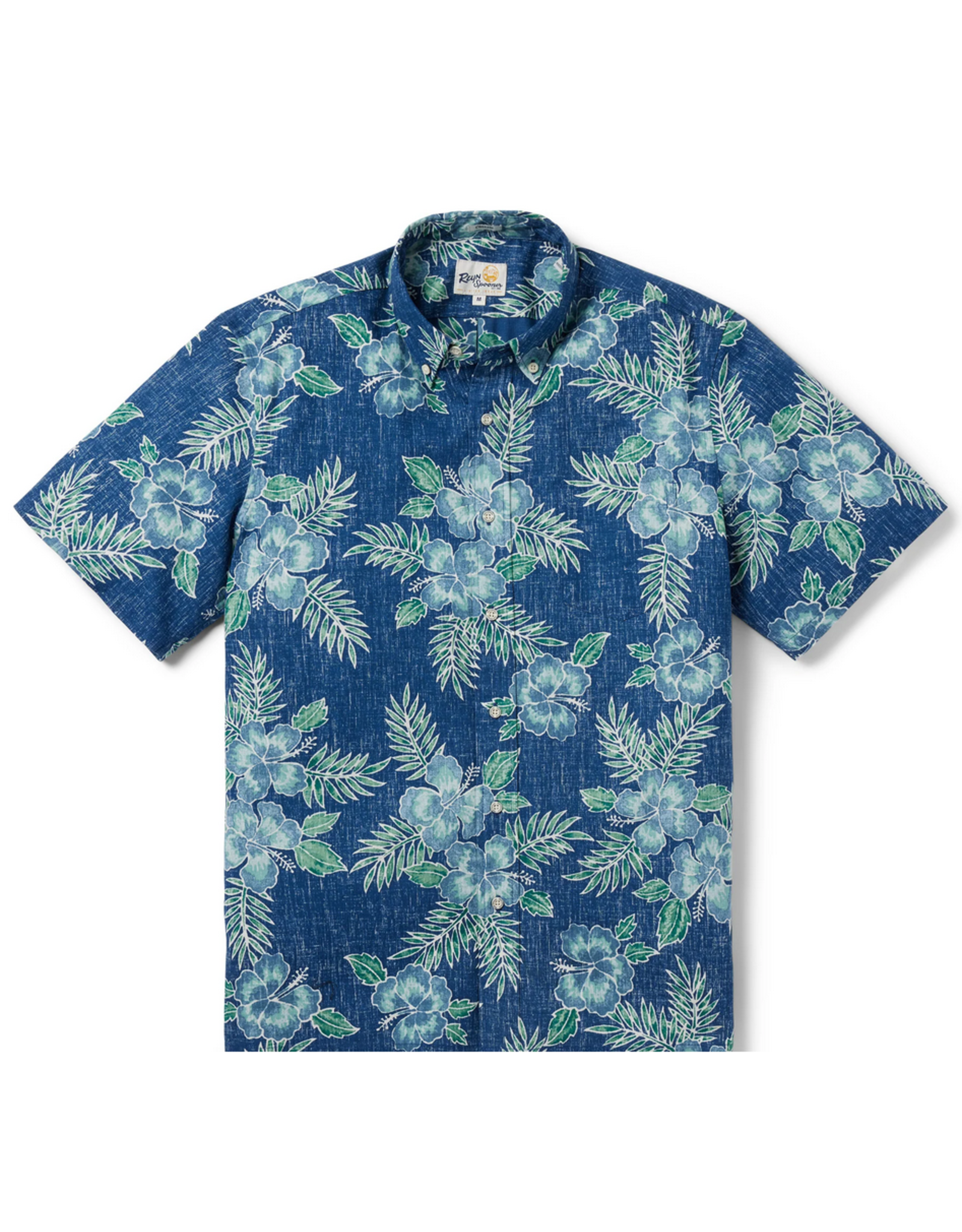 Reyn Spooner Reyn M642612524 Pua Aloalo 0005 Navy Button Front