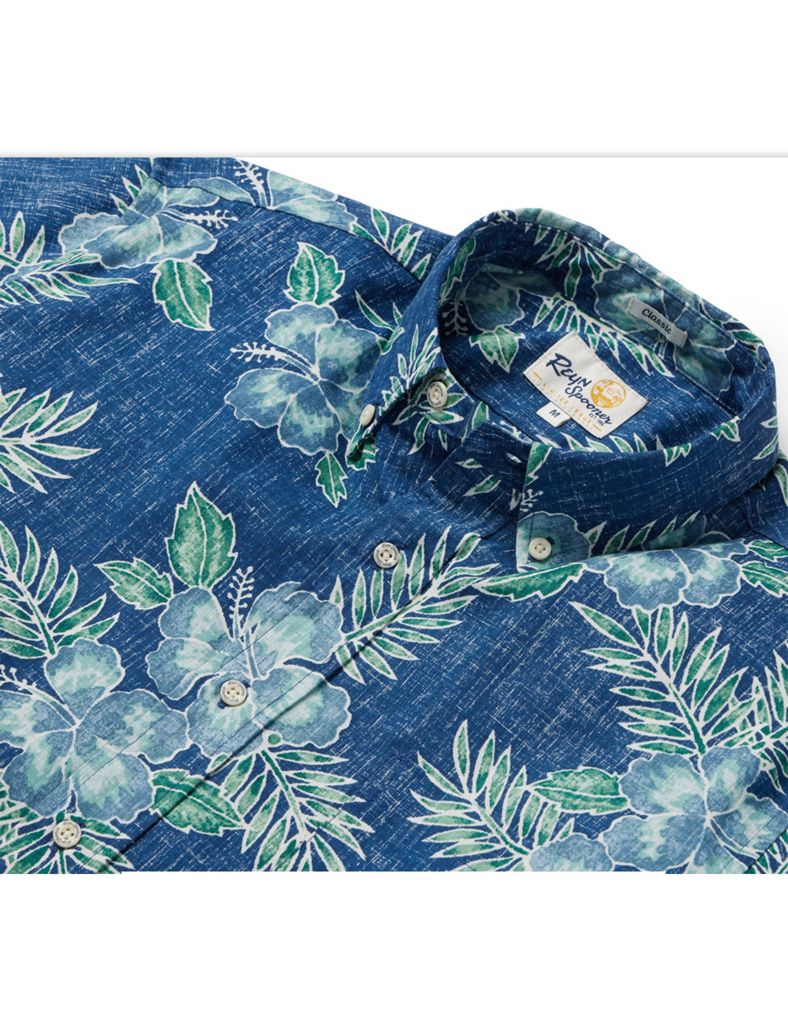 Reyn Spooner Reyn M642612524 Pua Aloalo 0005 Navy Button Front