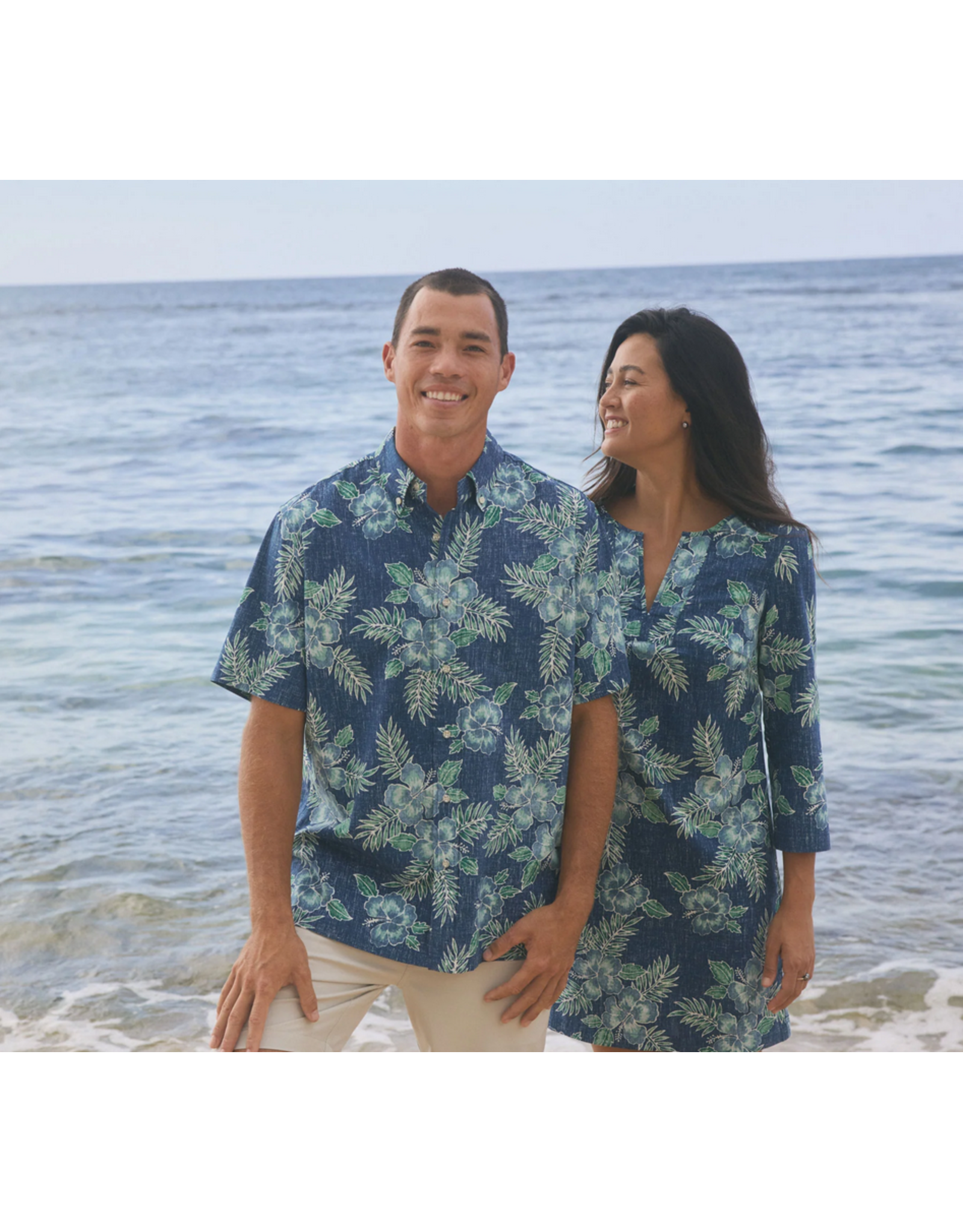 Reyn Spooner Reyn M642612524 Pua Aloalo 0005 Navy Button Front