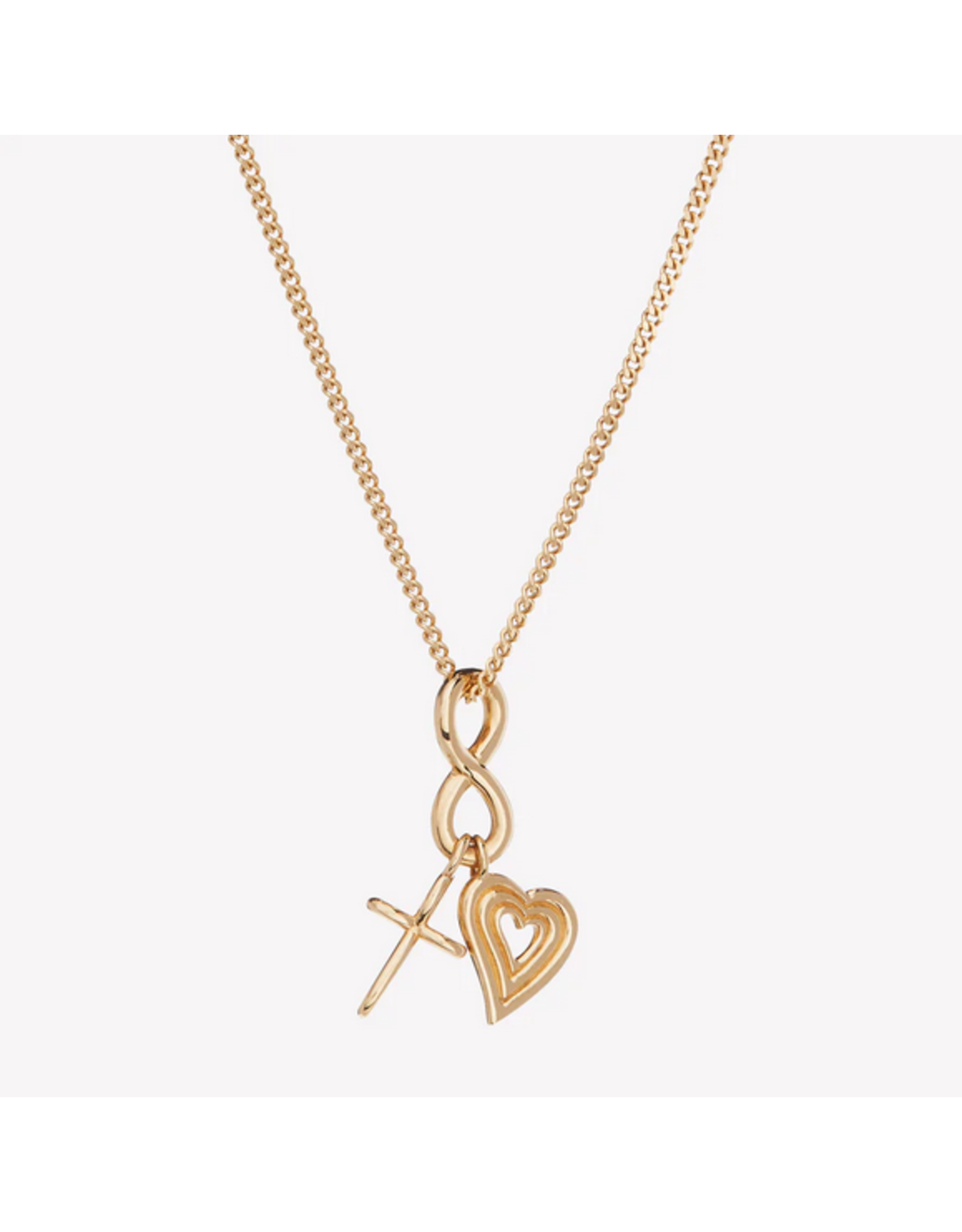 Rizen Rizen 390023GD Faith Hope Love Necklace Gold