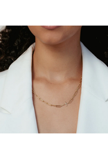 Rizen Rizen 390007GD Chain Breaker Cross Gold Necklace