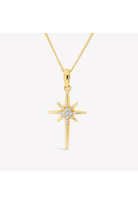 Rizen Rizen 390022GD-CZ Adoring Star Necklace Gold