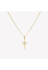 Rizen Rizen 390022GD-CZ Adoring Star Necklace Gold