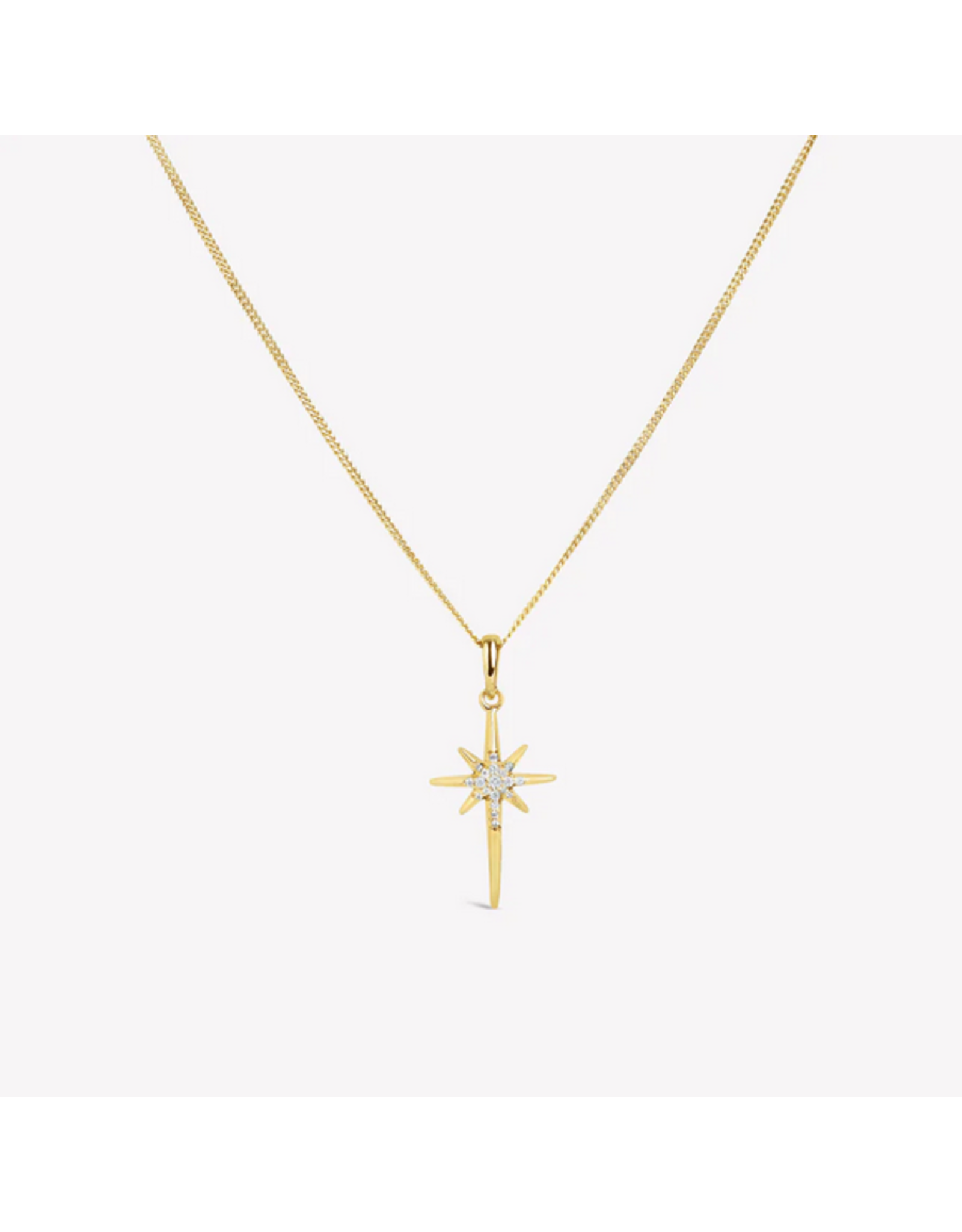 Rizen Rizen 390022GD-CZ Adoring Star Necklace Gold