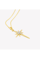 Rizen Rizen 390022GD-CZ Adoring Star Necklace Gold