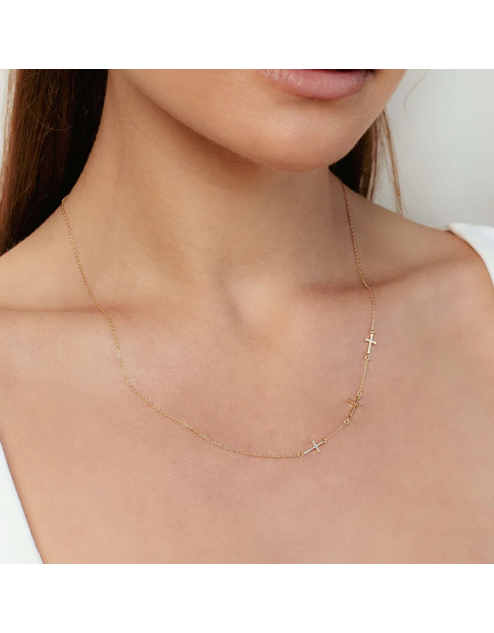 Rizen Rizen 390005GD Calvary Cross Gold Necklace