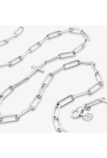 Rizen Rizen 390007SS Chain Breaker Cross Silver Necklace