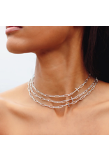 Rizen Rizen 390007SS Chain Breaker Cross Silver Necklace