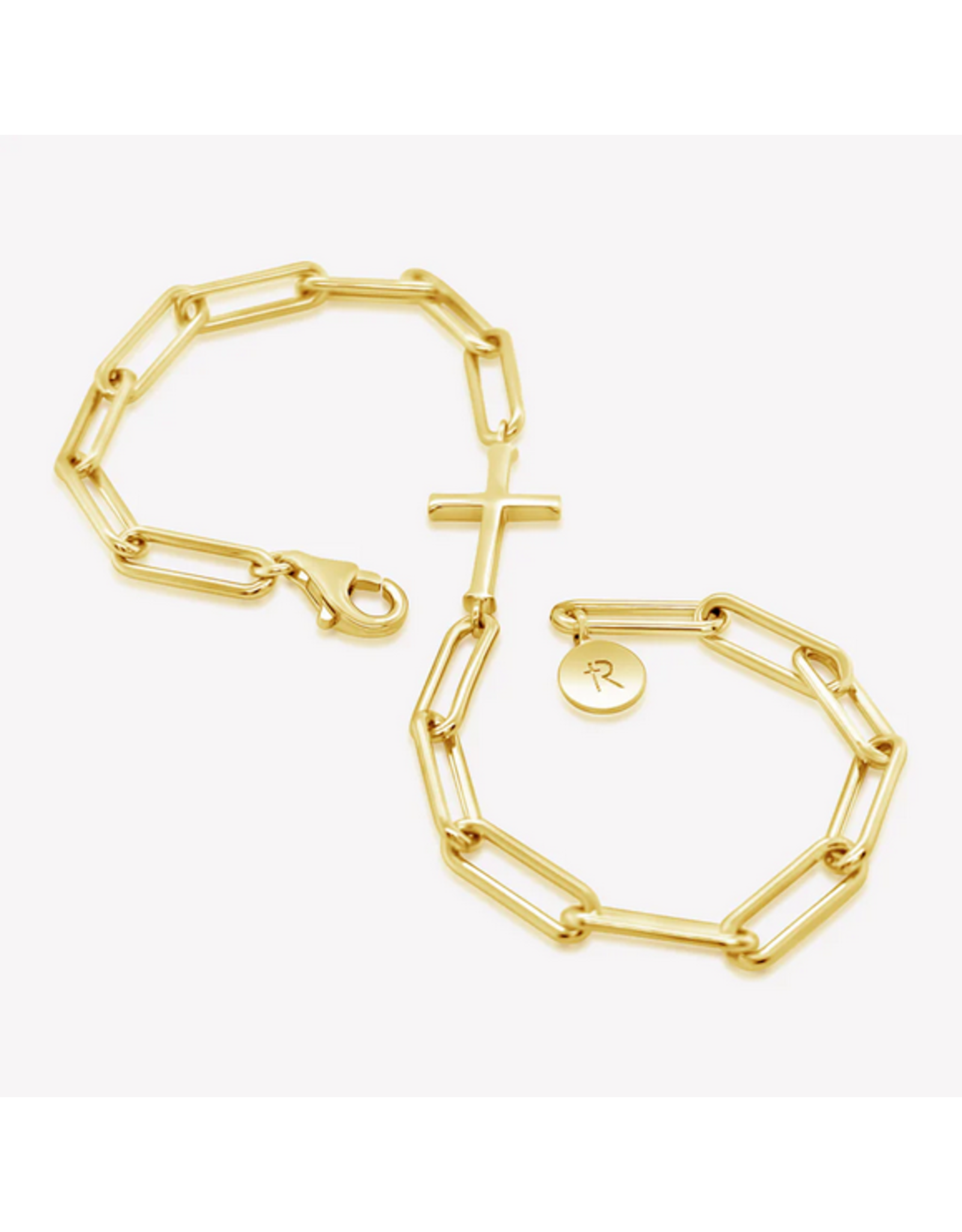 Rizen Rizen 590008GD-19 Chain Breaker Cross Gold Bracelet