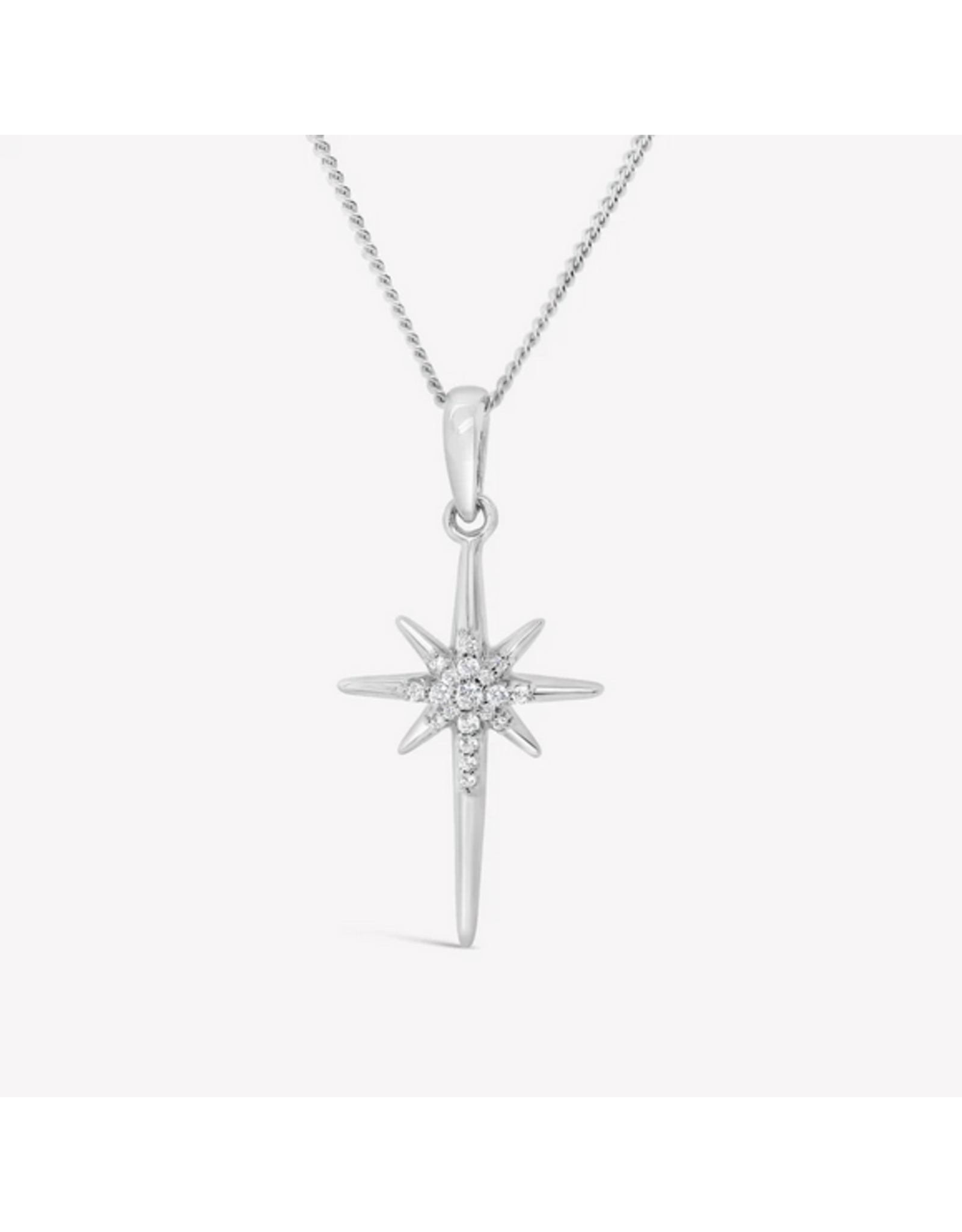 Rizen Rizen 390022SS-CZ Adoring Star Necklace Silver