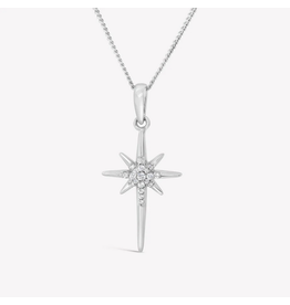 Rizen Rizen 390022SS-CZ Adoring Star Necklace Silver
