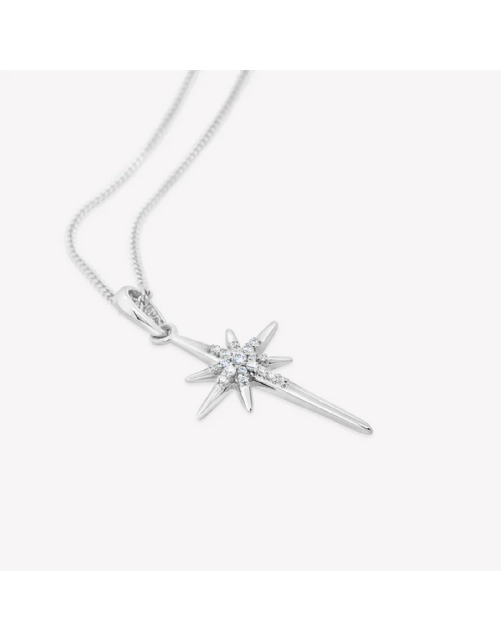 Rizen Rizen 390022SS-CZ Adoring Star Necklace Silver