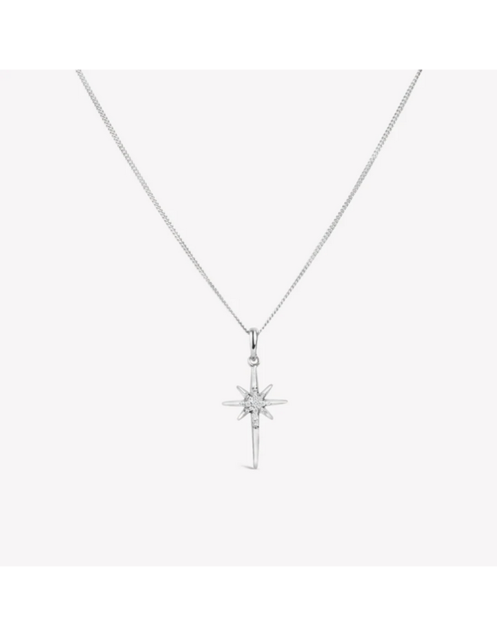 Rizen Rizen 390022SS-CZ Adoring Star Necklace Silver