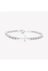 Rizen Rizen 590014SS-CZ-18 Luminous Cross Tennis Silver Bracelet 18cm