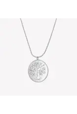 Rizen Rizen 390002SS Olive Tree Rooted Rope Silver Necklace Rizen Rizen 390002SS Olive Tree Rooted Rope Silver Necklace