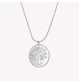 Rizen Rizen 390002SS Olive Tree Rooted Rope Silver Necklace