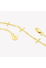 Rizen Rizen 590005GD-17 Calvary Cross Bracelet Gold
