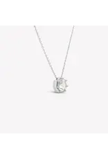 Rizen Rizen 390010SS-WT Ebenezer Solitaire White Topaz Silver Necklace