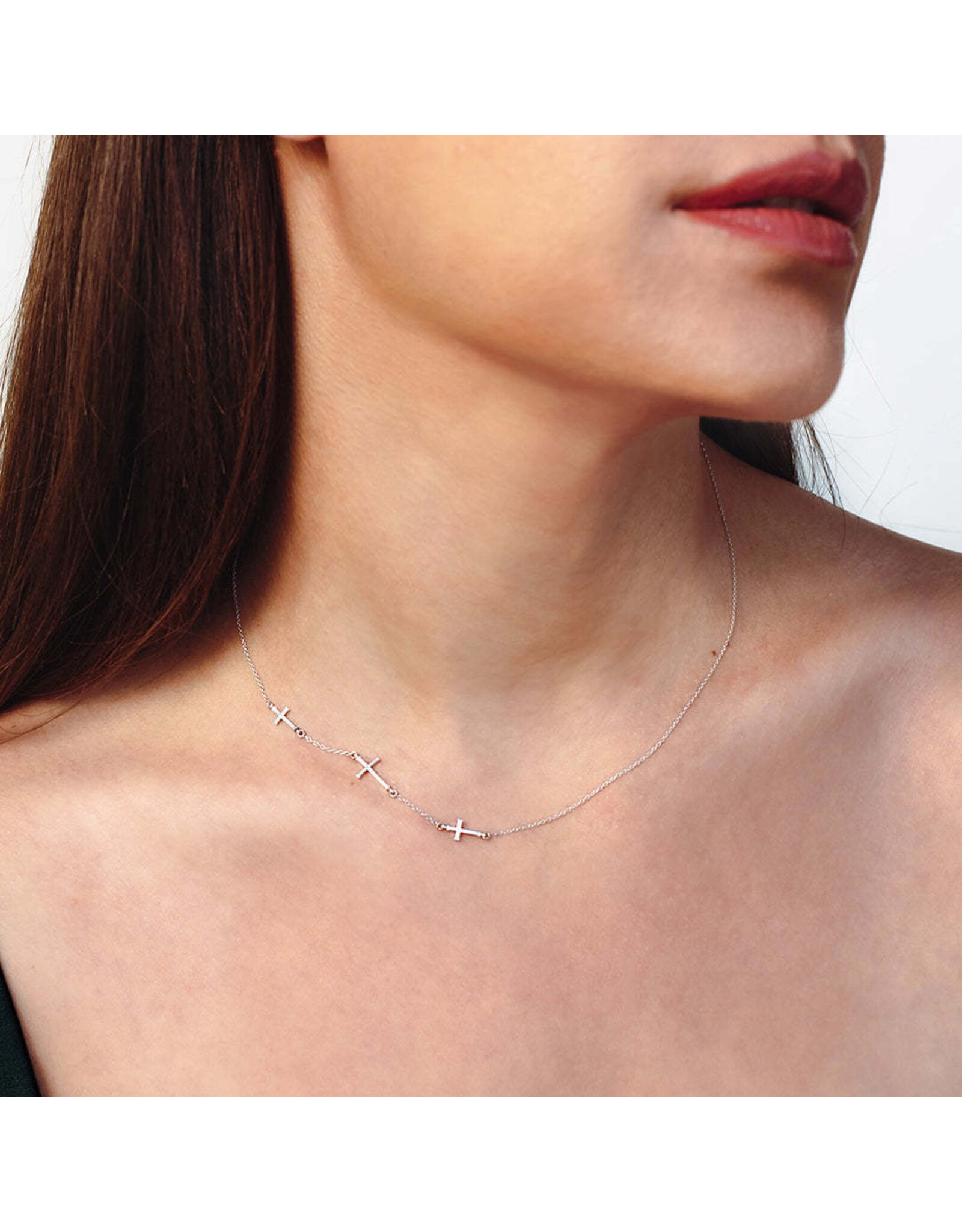 Rizen Rizen 390005SS Calvary Cross Silver Necklace