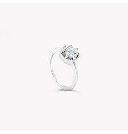Rizen Rizen 190010SS-WT Ebenezer Solitaire White Topaz Silver Ring