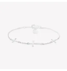 Rizen Rizen 590005SS-17 Calvary Cross Bracelet Silver