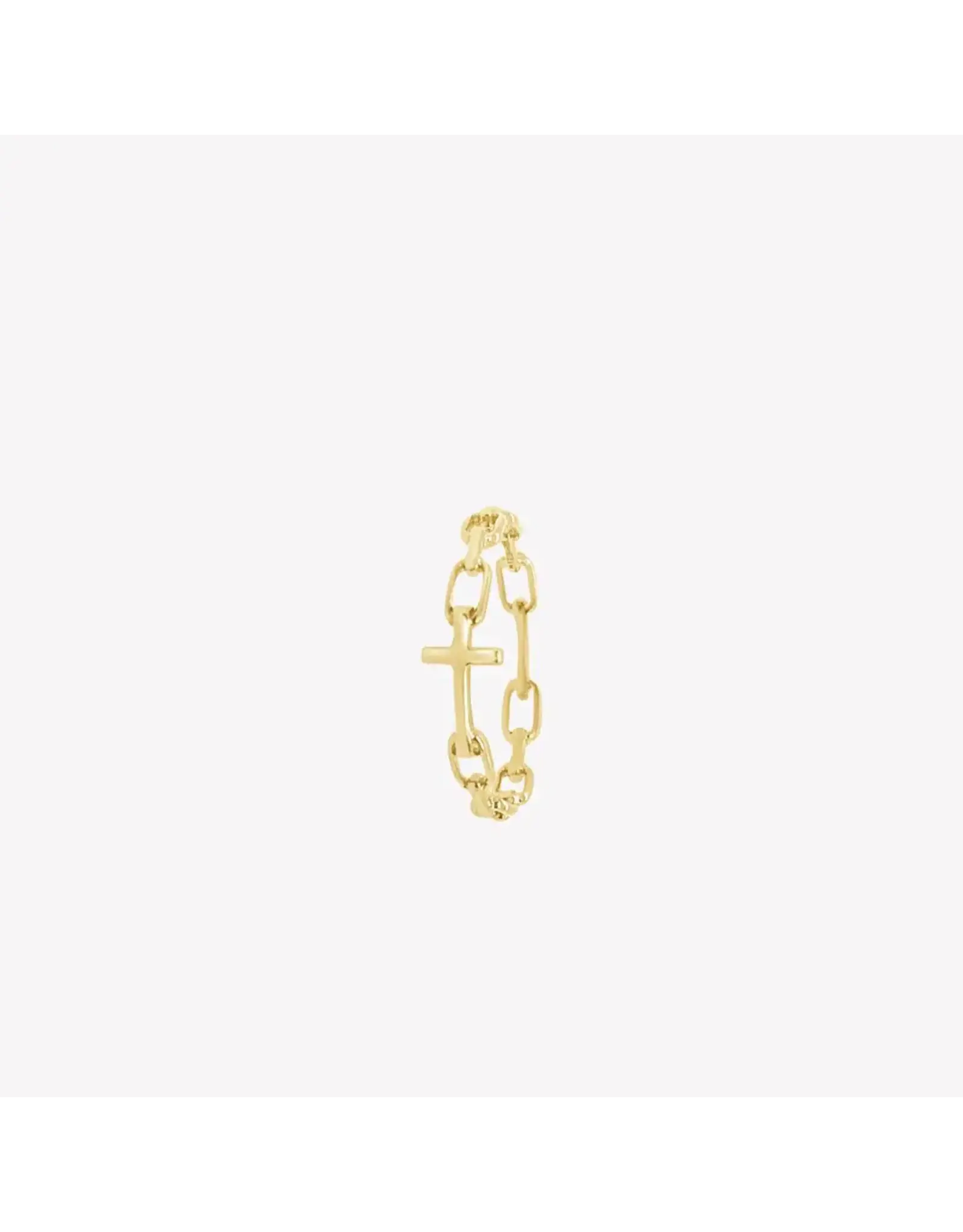 Rizen Rizen 190017GD Chain Breaker Cross Gold Ring