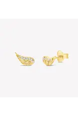 Rizen Rizen 290021GD-CZ Divine Wings Earring Gold