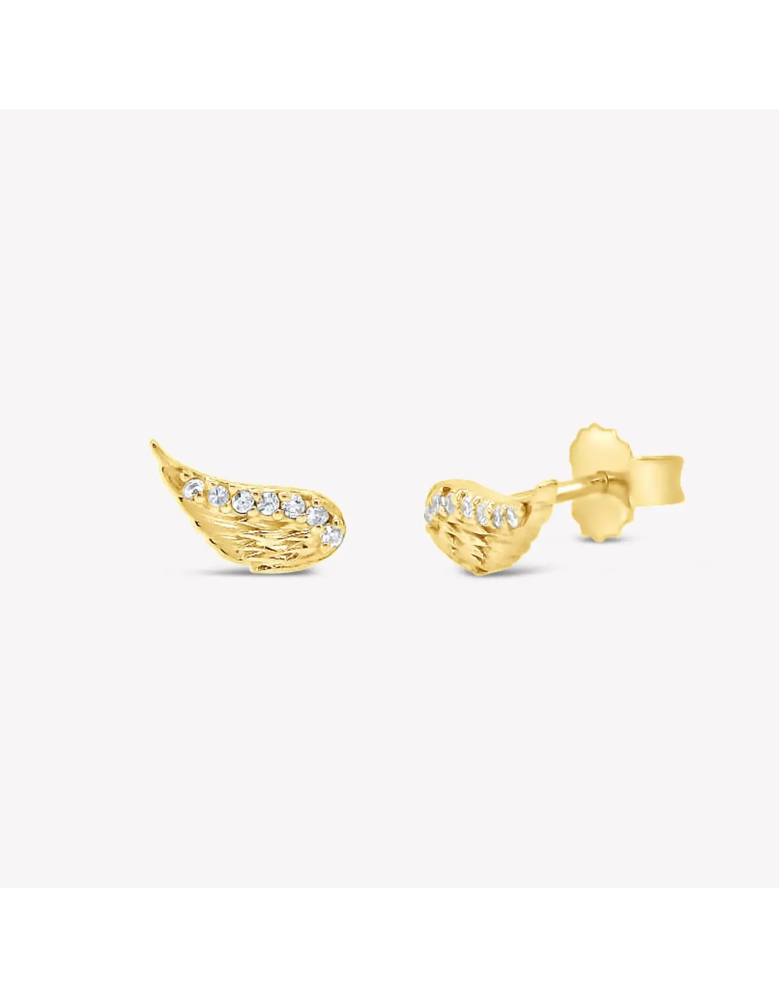 Rizen Rizen 290021GD-CZ Divine Wings Earring Gold