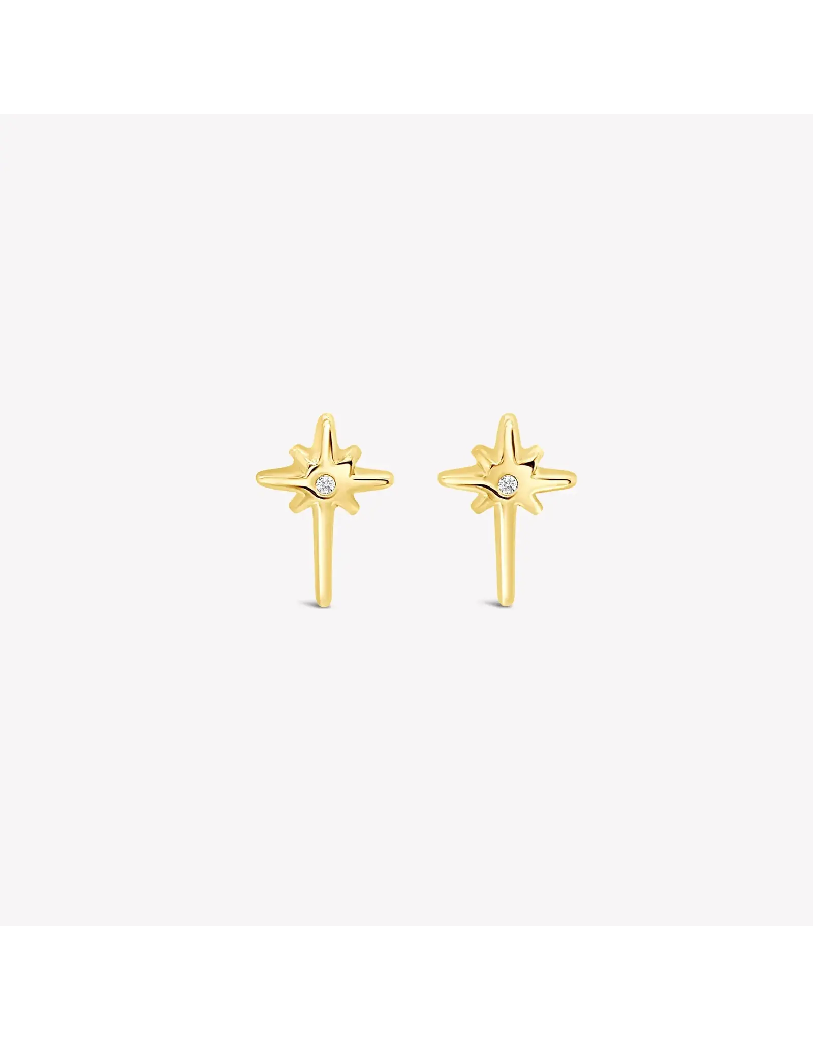 Rizen Rizen 290022GD-CZ Adoring Star Stud Earring Gold