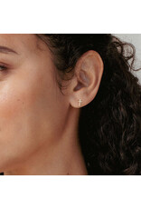 Rizen Rizen 290001GD-CZ Mini Cross Stud Earrings Gold