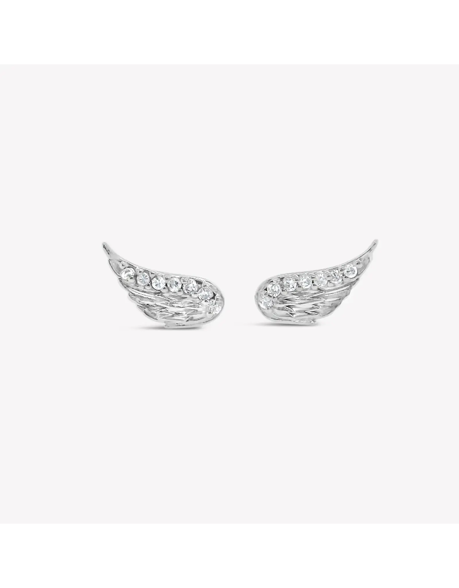 Rizen Rizen 290021SS-CZ Divine Wing Earring Silver