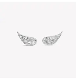Rizen Rizen 290021SS-CZ Divine Wing Earring Silver