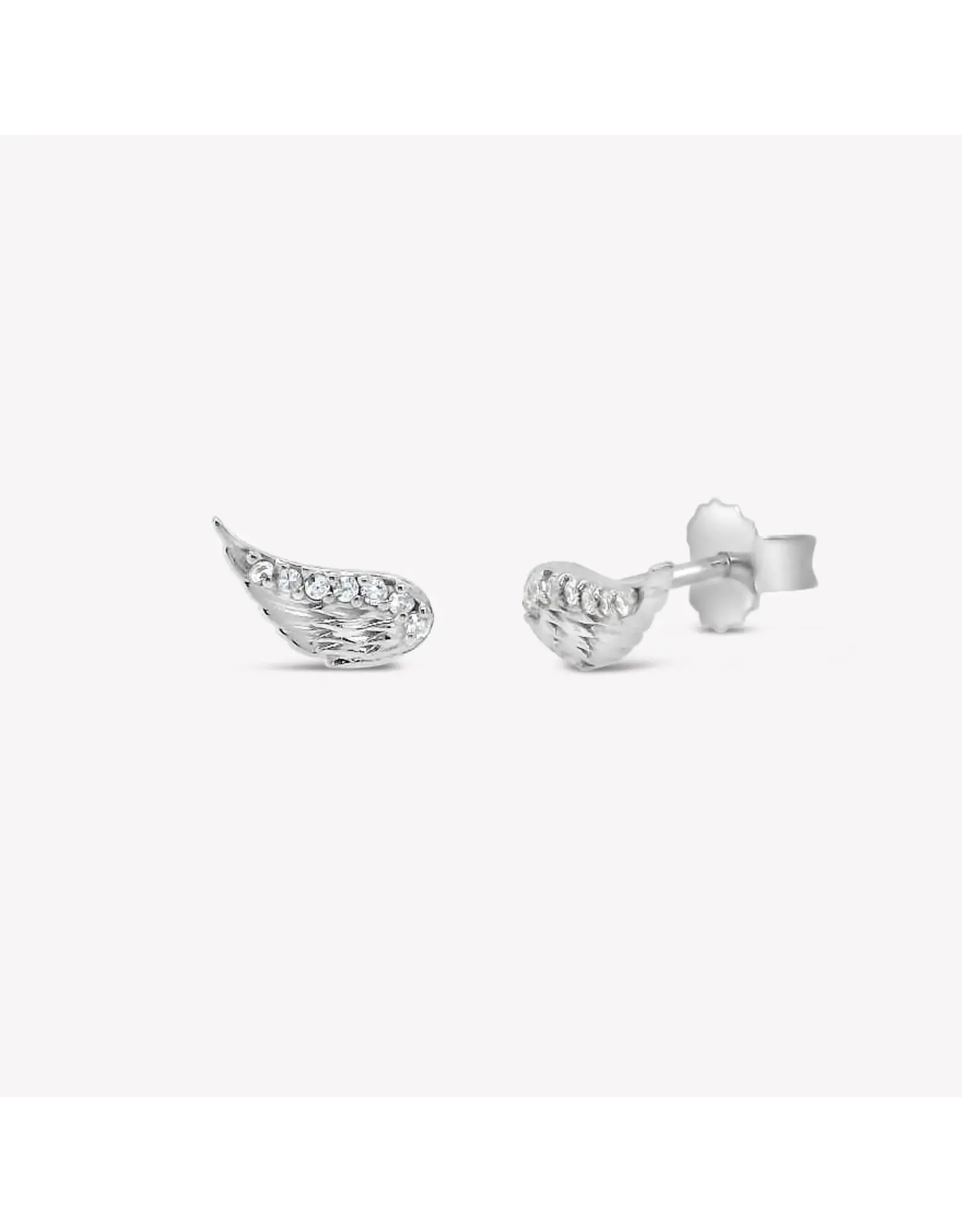 Rizen Rizen 290021SS-CZ Divine Wing Earring Silver