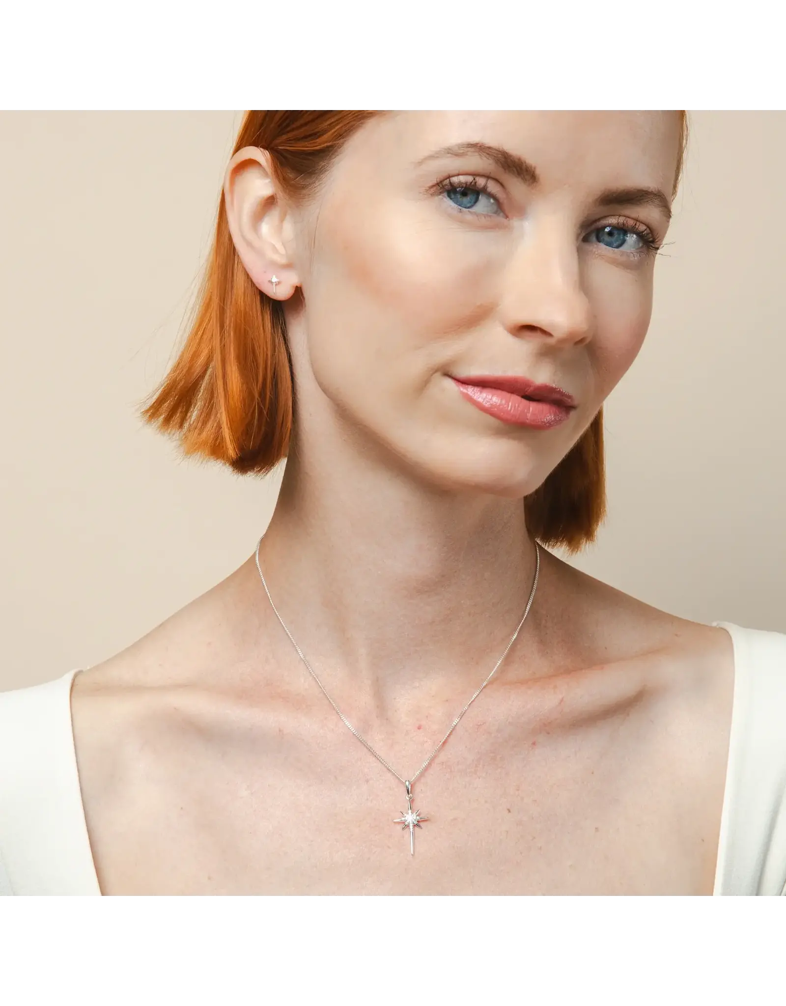 Rizen Rizen 29022SS-CZ Adoring Star Stud Earring Silver