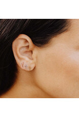 Rizen Rizen 290001SS-CZ Mini Cross Stud Earrings Silver