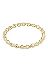 enewton Enewton BCLGRAPG5 Classic Grateful Pattern 5mm Gold Bead Bracelet