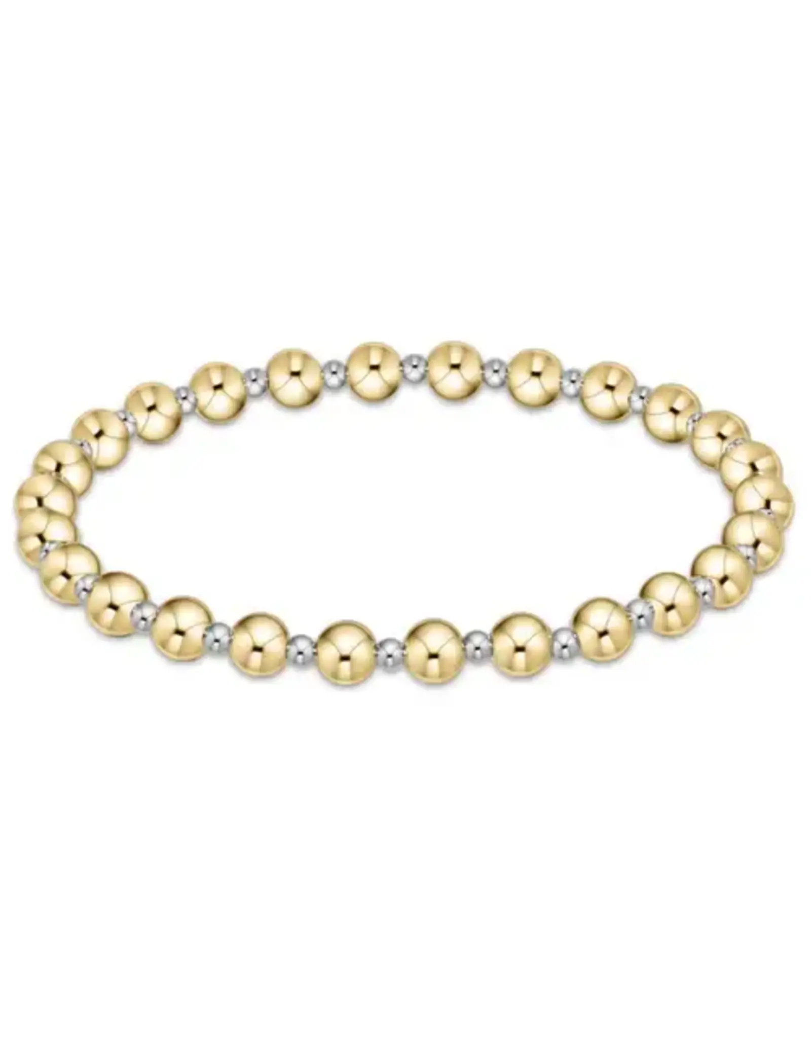 enewton Enewton BGRAMXM5 Classic Grateful Pattern 5mm Bead Bracelet Mixed Metal