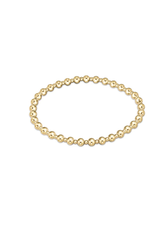 enewton Enewton BCLGRAPG4 Classic Grateful Pattern 4mm Bead Bracelet Gold
