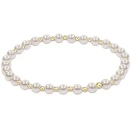 enewton Enewton BCLGRAPPE4 Classic Grateful Pattern 4mm Pearl Bead Bracelet