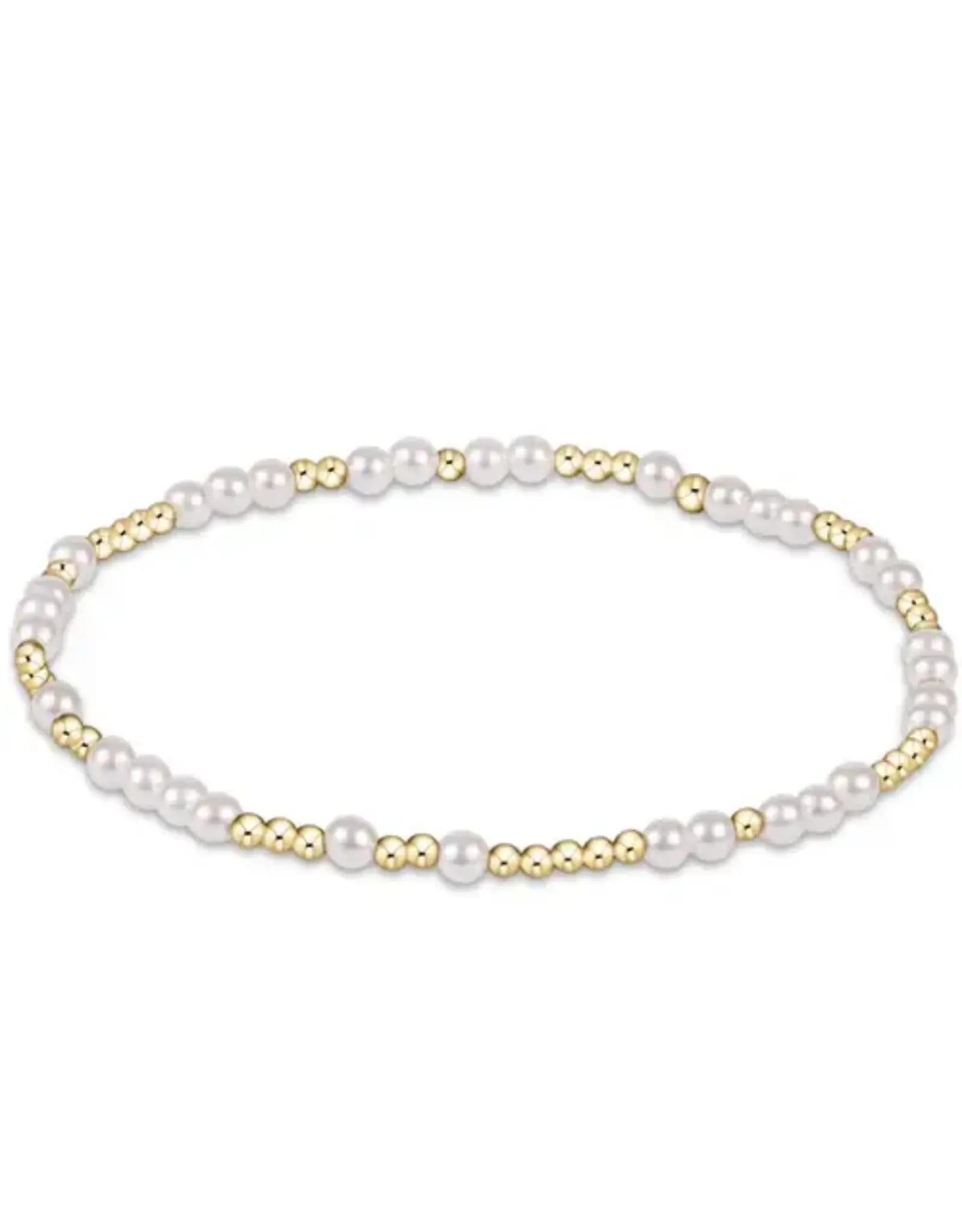 enewton Enewton BHOPUNWPE3 Gold  Hope Unwritten 3mm Pearl Bead Bracelet