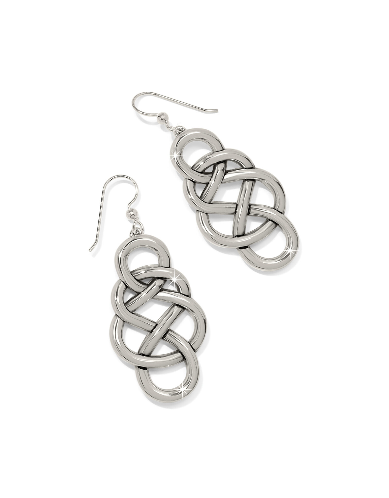 Brighton Brighton JA0144 Interlock Braid Drop French Wire Earrings