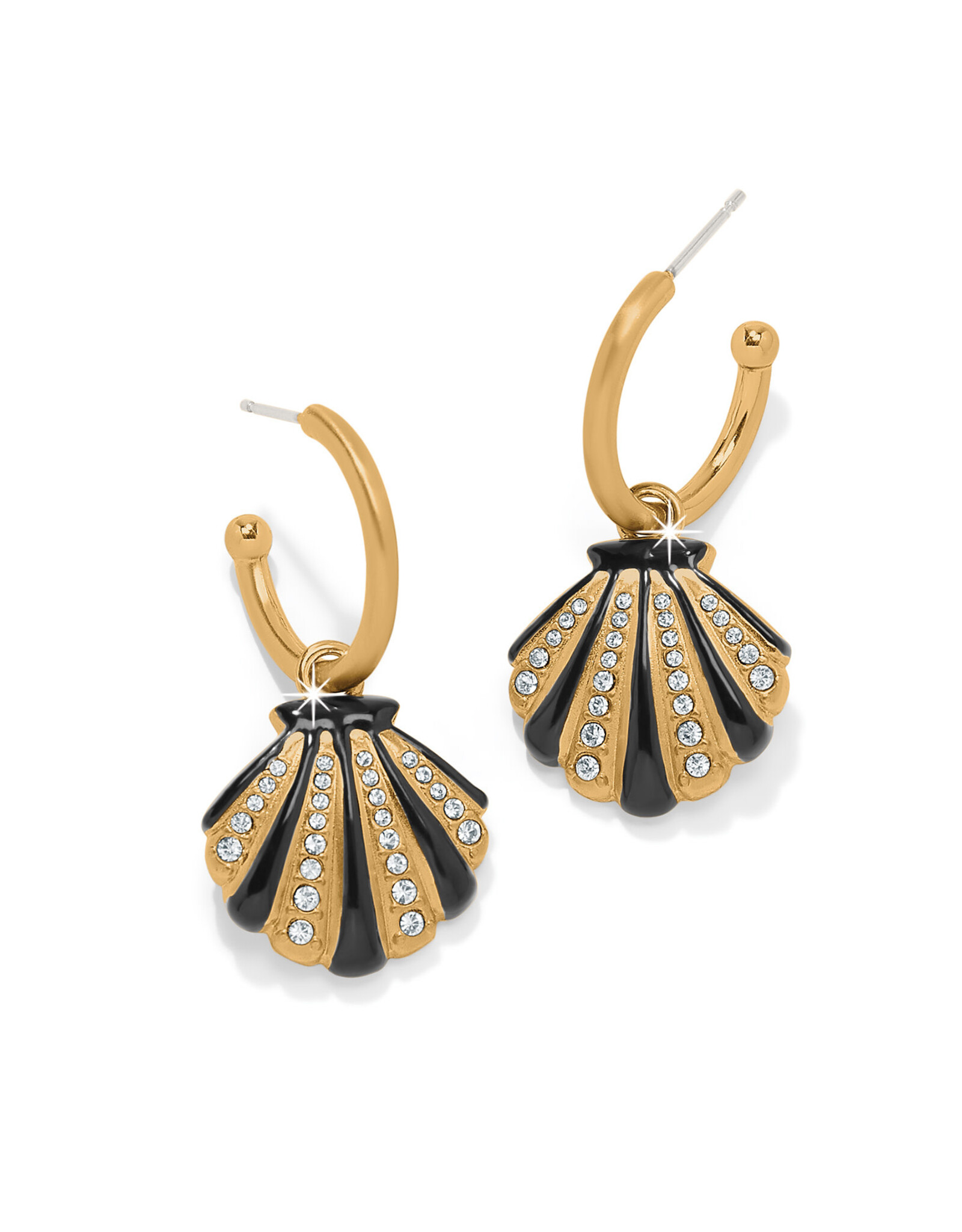 Brighton Brighton JA0173 Twilight Waters Shell Hoop Earrings