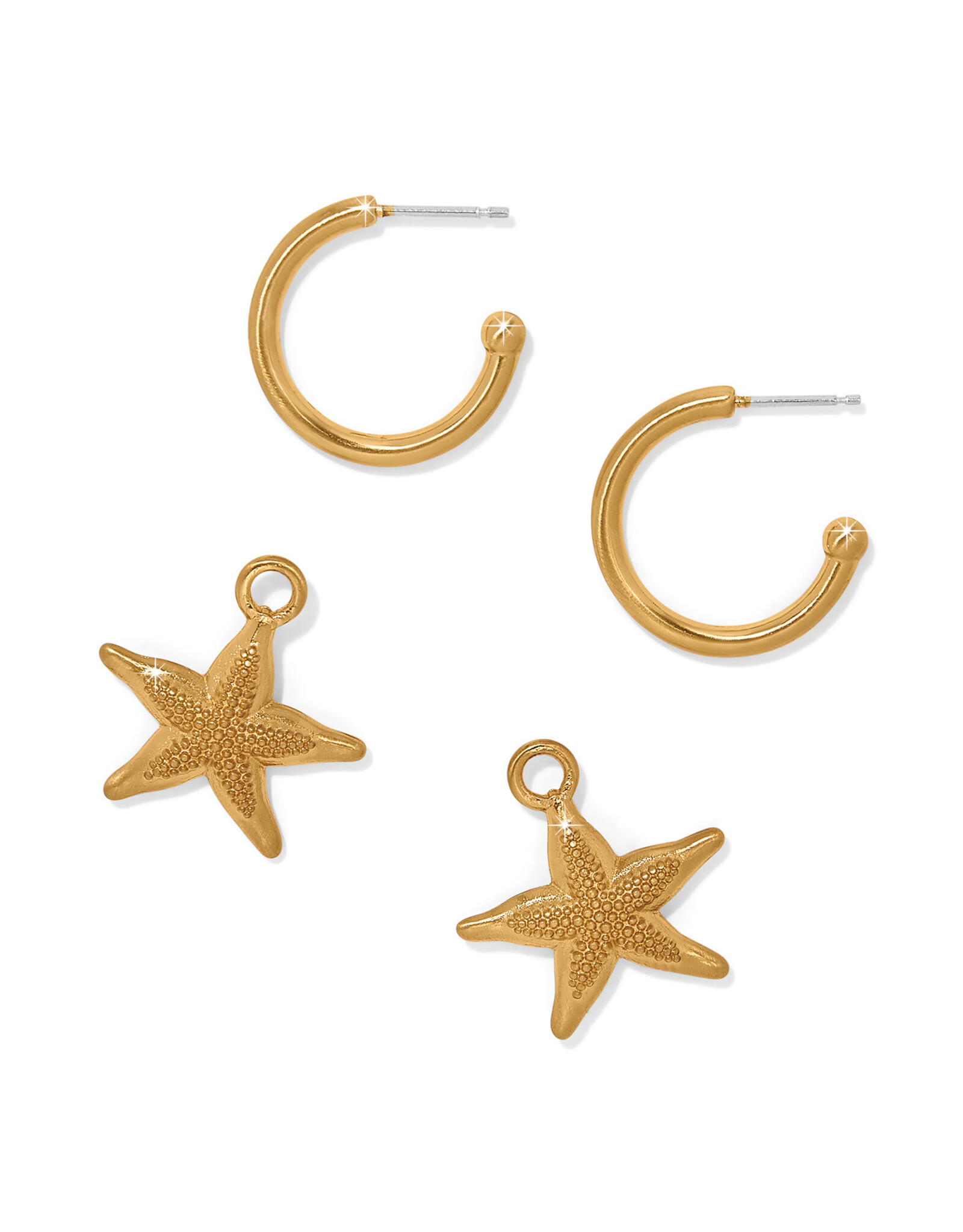 Brighton Brighton JA0174 Twilight Waters Starfish Hoop Earrings